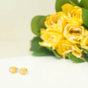 Pendientes Flat - amarillo